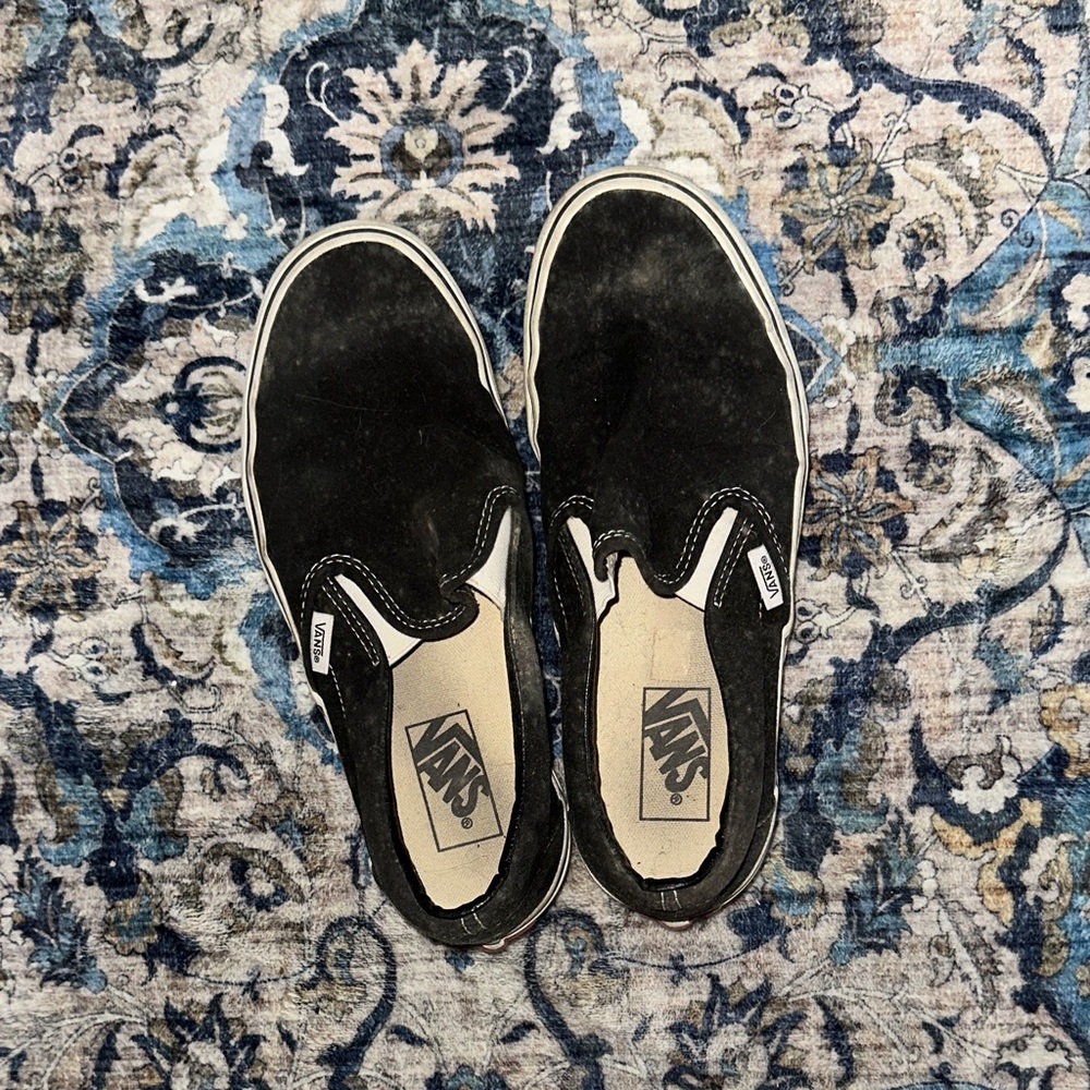 Vans Kids Black Slip-On Sneakers